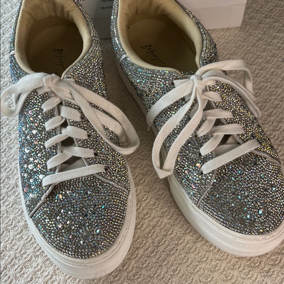 Betsey Johnson, Rhinestone tennis shoes, with box, SB-SIDNY 998075, women 7.5 - Picture 17 of 17